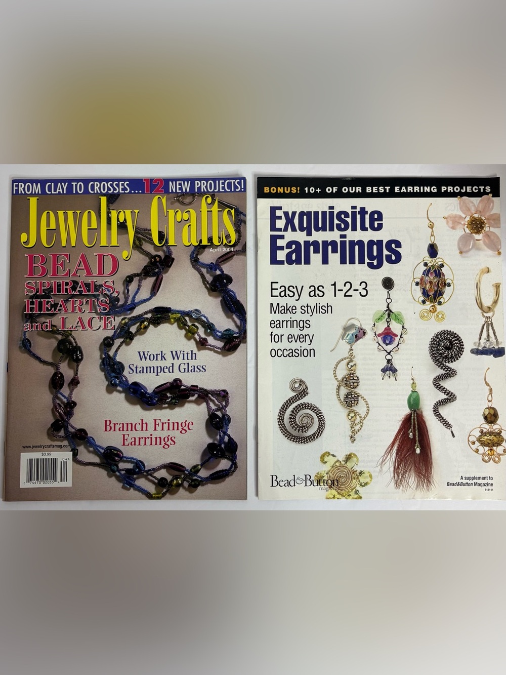 Jewelry Crafts Magazine 2004 and Exquisite Earrings Booklet